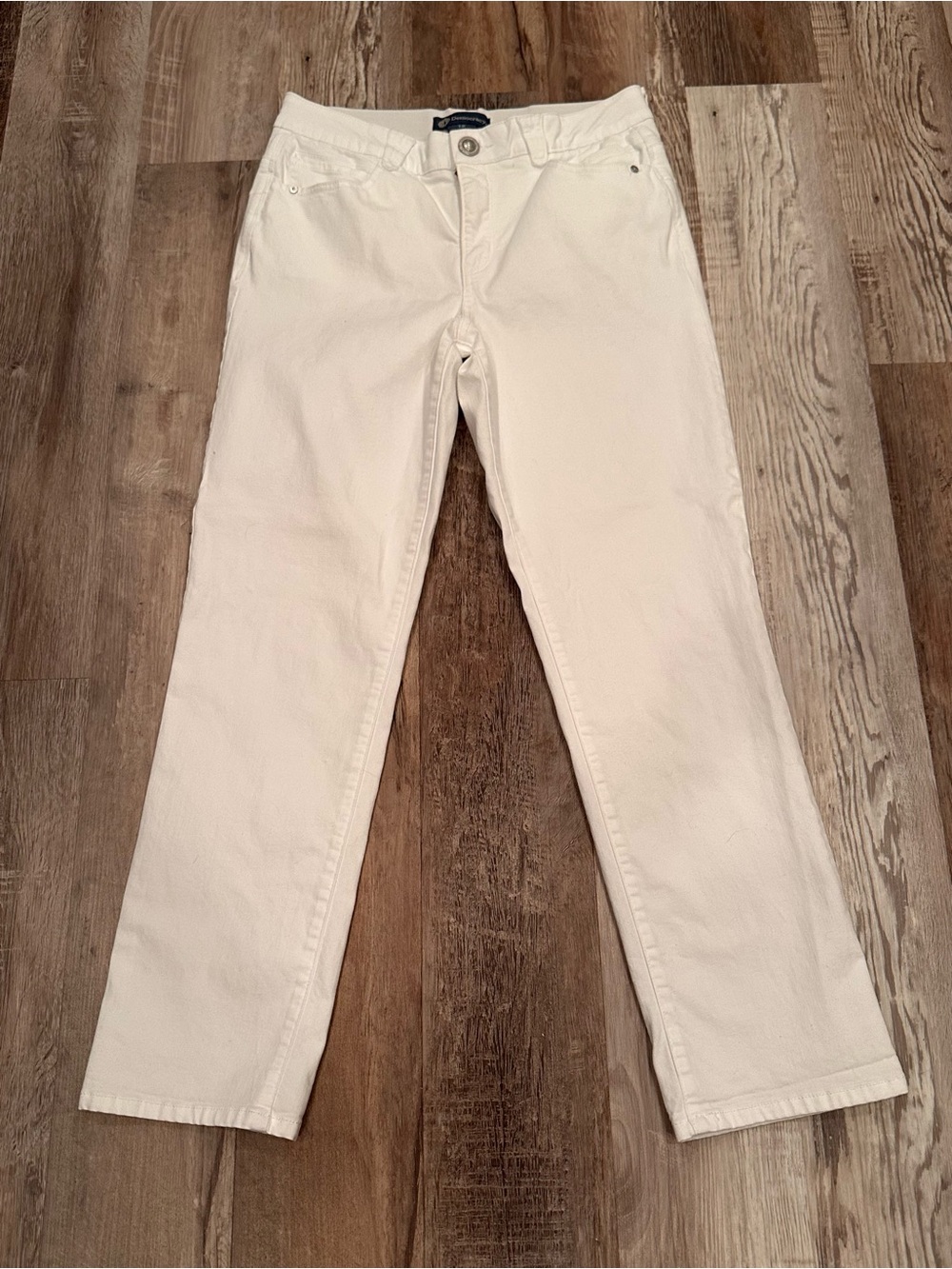 Democracy Ab Technology Straight Leg Jeans White Neutral Versatile Sz 12 - Picture 2 of 10